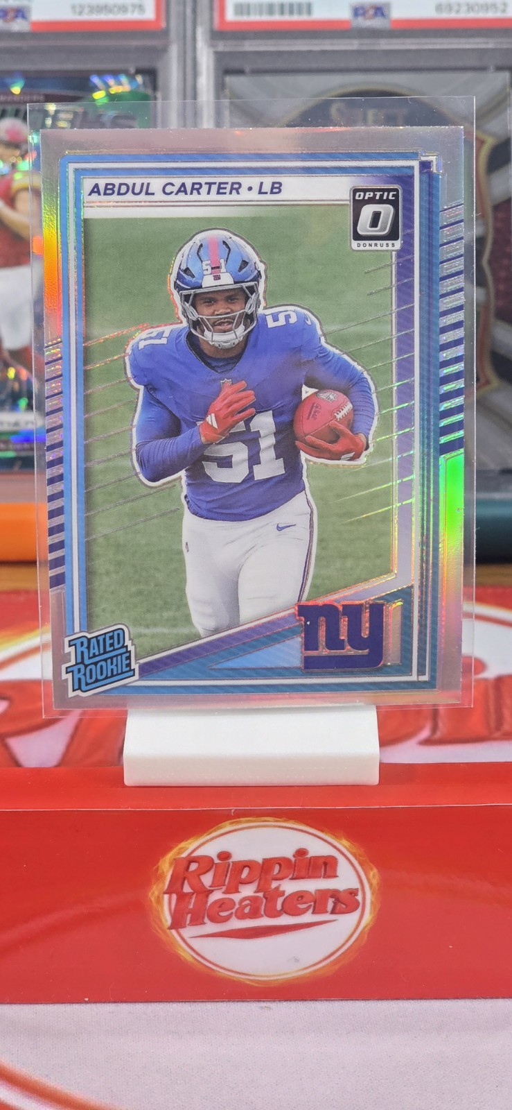 2025 Panini Donruss - Rated Rookie Abdul Carter #315 Optic Preview Pink Prizm RC