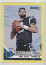 2019 Panini Donruss Rated Rookie Press Proof Yellow Will Grier #305 1p5