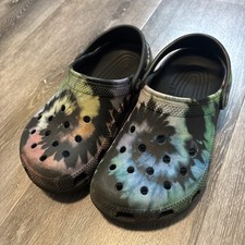 Crocs Classic Solar Rainbow Tie Dye Clogs Youth J1