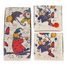 Lot Of 2 Vintage Gibson Clown with Balloons Luncheon Napkins 16 ct 1 Table Cover