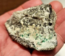 Emeralds in matrix, Crabtree Emerald Mine, Spruce Pine, N. Carolina 103 gr 2.75"