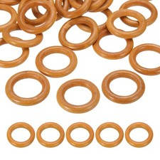 55mm Ringe Naturholz 30er Set f&uuml;r runde Verbindungsringe braun