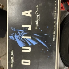 Vintage Ouija Board  Wood Mystifying Oracle In Box William Fuld Complete