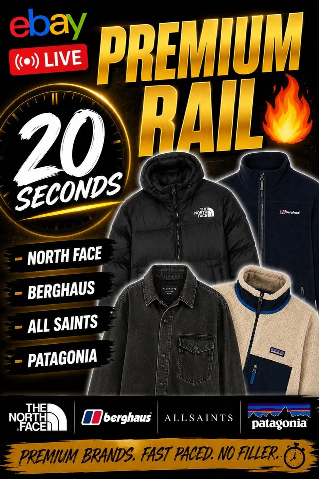 Premium Rail🔥 20 Seconds - North Face Berghaus All Saints