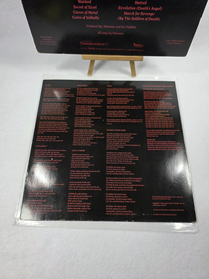 Manowar "Into Glory Ride" Vinyl LP (1983) Megaforce 1st Pressing   READ DCRPT - Image 4 of 4