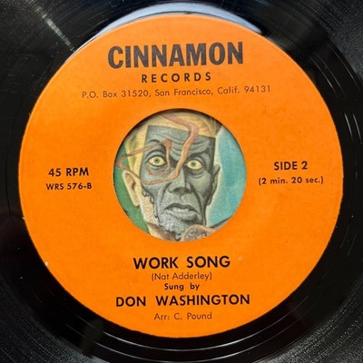 HEAR Don Washington 45 Work Song / Yesterdays Child R&B soul popcorn