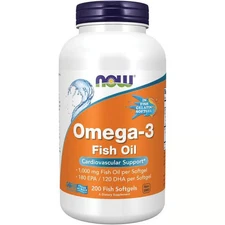 NOW Foods Omega-3 Fish Oil 1,000 mg 200 Sgels