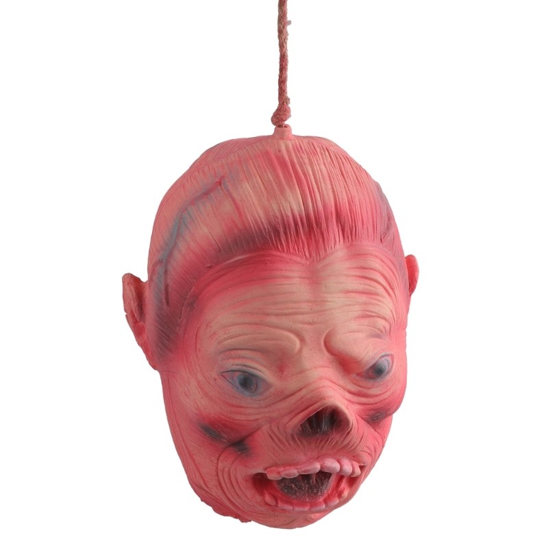 Realistic Gruesome Human Head Halloween Decoration for Indoor and Outdoor Use