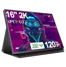 UPERFECT 2K 120Hz Portable Gaming Monitor 16" 2560x1600 HDR FreeSync