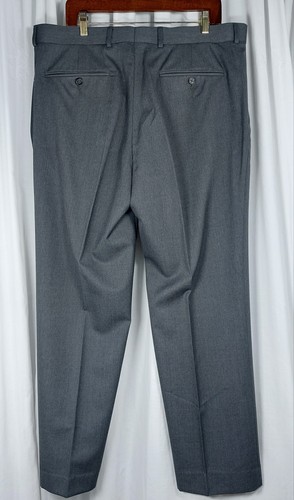 Stafford Travel Suit Charcoal Gray Wool Poly Classic Fit 46S Slacks 38x32 MINT - Picture 10 of 15