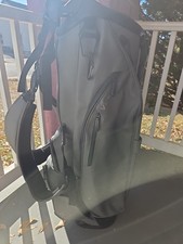 Vessel Gray Leather Carry Stand Golf Bag 6-Way Club Divider