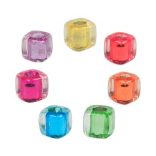Cube Shaped Square Acrylic Beads in Various Color Options  Pack Sizes