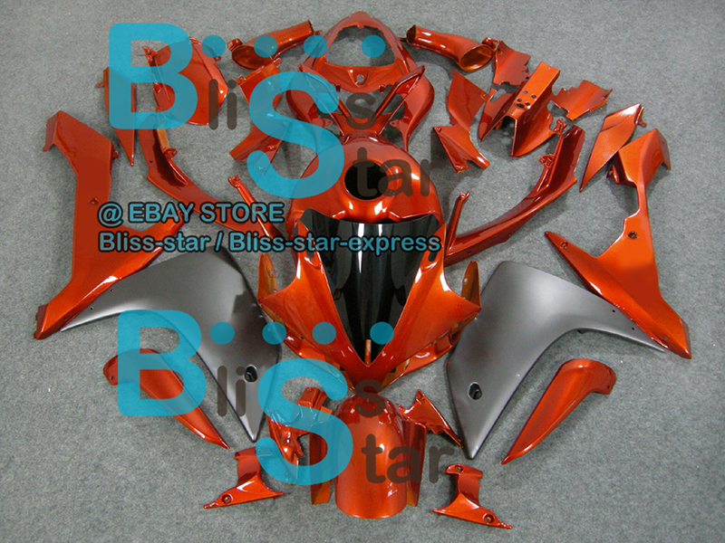 Orange INJECTION Fairing with Full Tank Fit Yamaha YZF-R1 2007-2008 010 A3 image