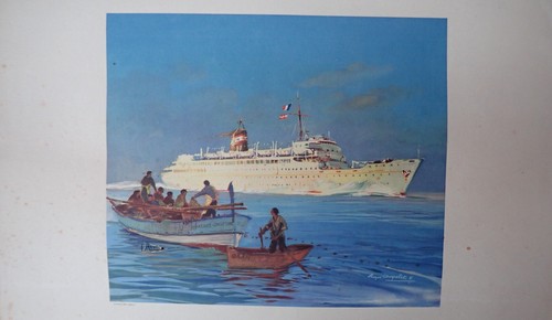 COMPAGNIE de NAVIGATION MIXTE~PAQUEBOT "KAIROUAN"-1950~Roger CHAPELET~~ - Picture 2 of 18