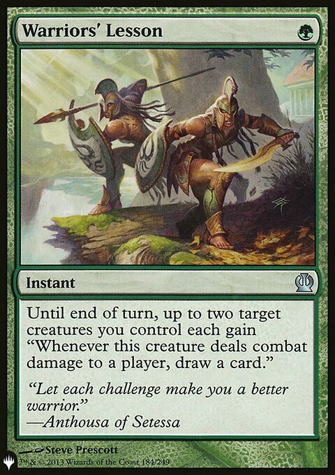 mtg best lesson cards Magic the Gathering MTG Warriors' Lesson (377) The List NM