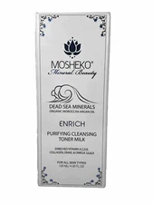 New MOSHEKO ENRICH Purifying Cleansing Toner Milk - Dead Sea Minerals Organic