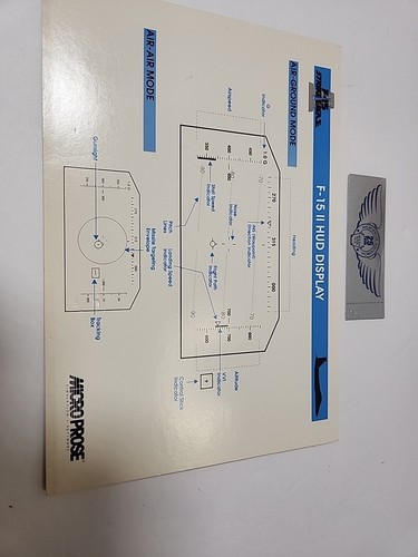 F-15 Strike Eagle II PC Juego Vintage Disquete 3.5" Completo 1990 MicroProsa - Imagen 7 de 13