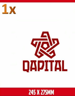 QAPITAL 245 x 273mm - Aufkleber, Sticker, Decal, Autocollant Étiquette Hardstyle