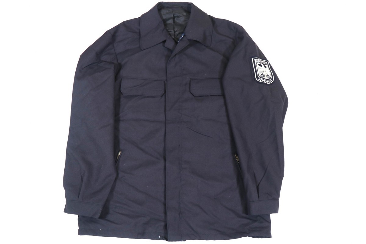ジャケット・アウター old euro fireman work jacket navy 52 German Fireman Jacket, Vintage Workwear, Feuerwehr Faded