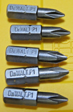DEWALT PH1 x 5  25MM HIGH QUALITY SCREWDRIVER BITS  FOR DRILL DRIVERS 1/4" HEX