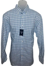 Daniel Cremieux L/S Shirt XL Blue & White Houndstooth Check NWT (DC569)