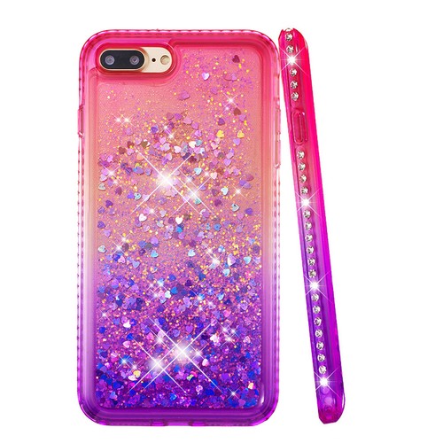 Flüssige dynamische Glitzer Treibsand Handyhülle für iPhone 8/7/6 Plus X/Xs/Xr/Xs Max - Bild 16 von 36