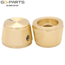 22x15mm Solid Aluminum Pointer Knob For Marshall Guitar AMP Effect Pedal Gold 2P