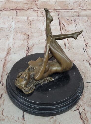 Modern Art Nouveau Abstract Nude Woman Girl 100% Bronze Sculpture by Mavchi - Picture 4 of 10