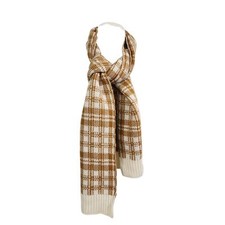 Timberland tan  white plaid scarf