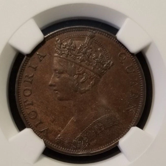 1863 HONG KONG CENT NGC AU 55 BN VERY SCARCE IN HIGH GRADE - Image 3 of 3