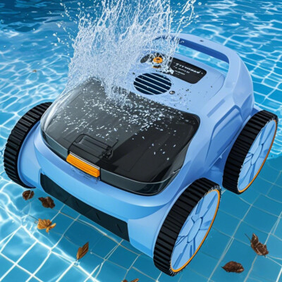 Automatic Robotic Pool Vacuum Cleaner Wall Climbing Scrubber Brush Inground Pool