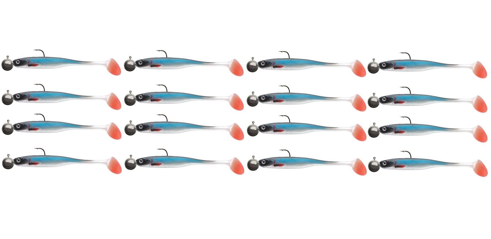 Насадка Cormoran Crazy Fin Shad 10 см для ловли голубой плотвы в коробке 16 штук
