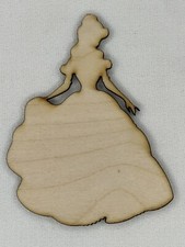 Custom Laser Cut Unfinished Princess Shape Wood Craft Cutout