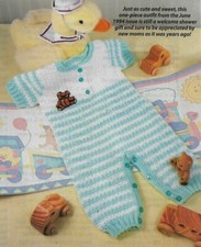 STRIPED OVERALLS BABY AND TODDLER 3 SIZES CROCHET PATTERN INSTRUCTIONS