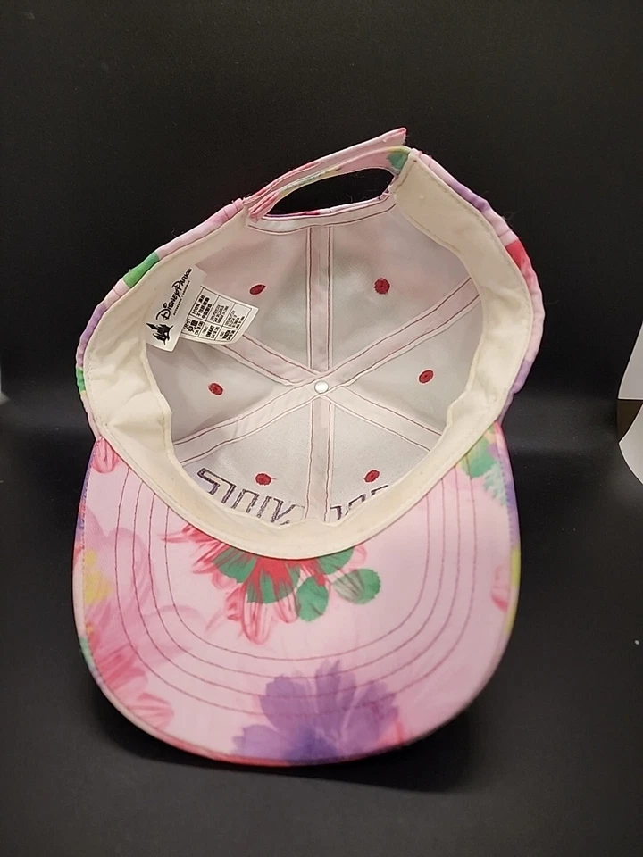 Disney Parks Minnie Mouse Jóvenes Niños Correa Trasera Gorra Sombrero Floral Brillante Foto 3 de 4