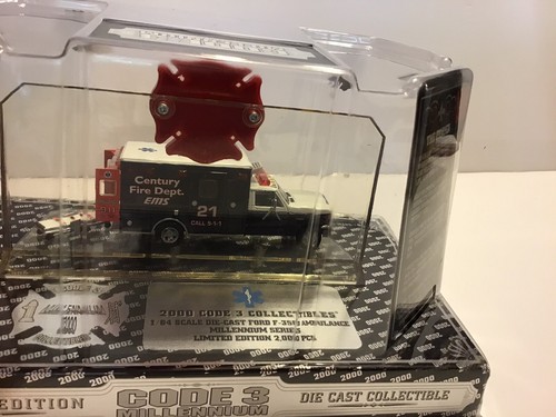 12214 Code 3 Century FD E-350 Ambulance Millennium Certificate Included In Base - Picture 5 of 10