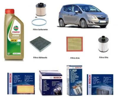 Tagliando Bosch + Olio per Opel Meriva B 1.3 CDTi 70 Kw 95 Hp Cv