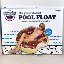 Big Mouth Giant 4 Feet Donut Pool Float Chocolate Frosting With Sprinkles. NIB