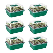 VIVOSUN 6-Pack Seed Starter Trays 72-Cell Seed Growing Reusable Humidity Domes