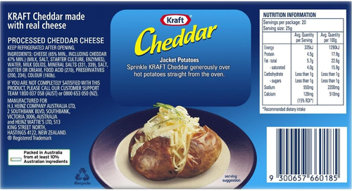 Kraft Cheddar Block Cheese 500 G - Picture 3 of 12