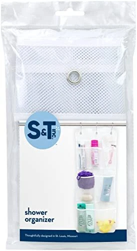 Hanging Mesh Bath Shower Caddy Organizer with 7 Storage Pockets for Bathroom - Image 2 of 4