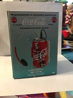 Coca-Cola VINTAGE personal cassette player. Akura C401 NEW IN BOX