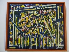 VINTAGE CONTEMPORARY PAINTING ABSTRACT EXPRESSIONISM MODERNISM CUBISM CUBISM 