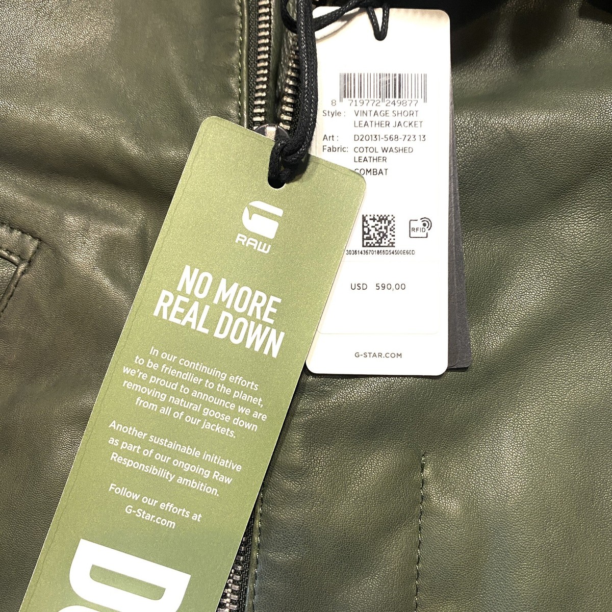 G STAR RAW Womens Vintage Short Leather Zip Jacket Coat G STAR RAW Womens Vintage Short Leather Zip Jacket Coat