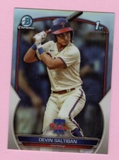 2023 Bowman Chrome Draft Devin Saltiban Refractor BDC-2 Phillies (2FO)