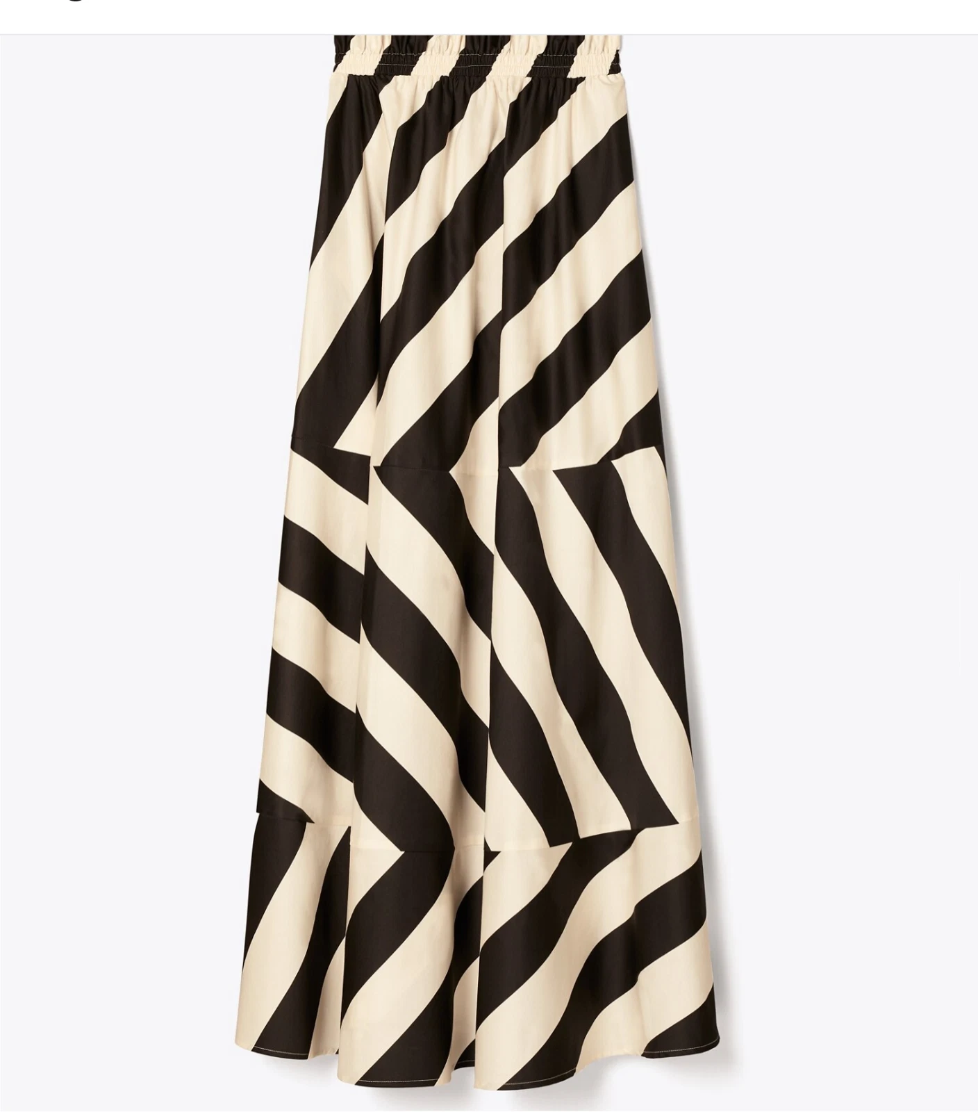 TORY BURCH MAXI ABITO LUNGO A RIGHE LARGHE TRY BURCH TAGLIA L