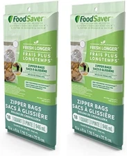 Foodsaver 1-Quart Bpa-Free Multilayer Construction Vacuum Zipper Bags, 18 Count 