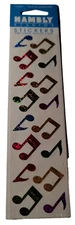 Hambly Studios Music Notes Sparkly Scrapbook Stickers Prismatic VTG 