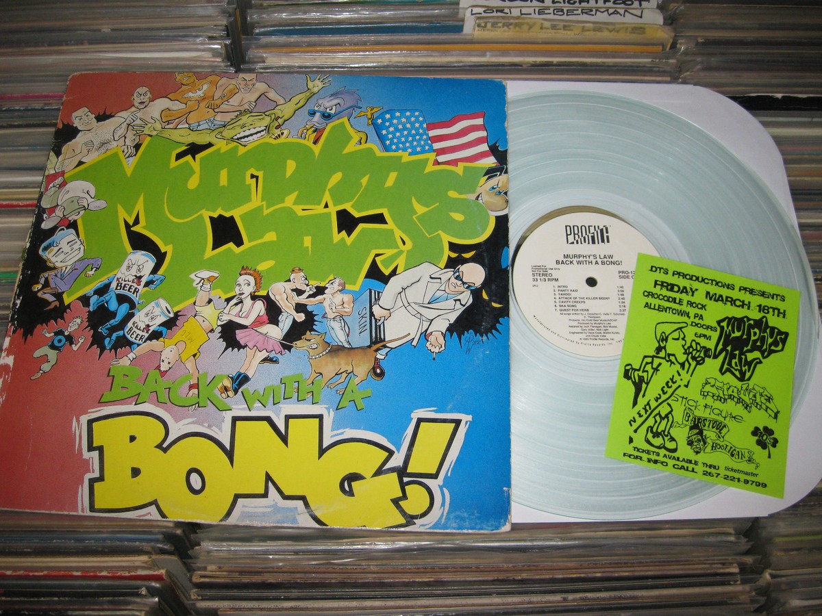 Murphys Law LP Back with a Bong CLEAR Promo NYHC PUNK ALT