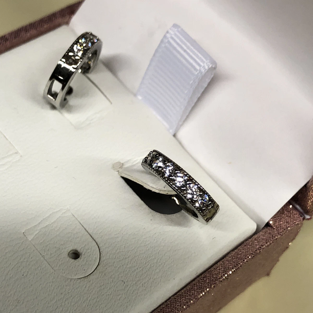 Sterling CZ Sparkling Mini hoop Rachel Ashwell Earrings NIB eBay